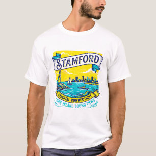 Stamford Küste Connecticut Long Island Sound Vie T-Shirt