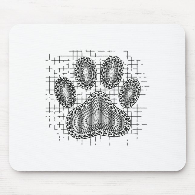 Stamm-Hund-Druck auf einem beschädigten Hintergrun Mousepad (Vorne)