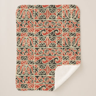 Stamm Maori Kowhaiwhai Koru Neuseeland Muster Sherpadecke