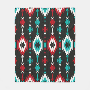 Stamm nahtlos buntes geometrisches Muster. ethnisc Fleecedecke