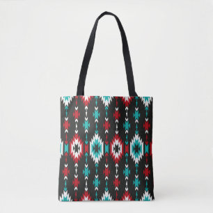 Stamm nahtlos buntes geometrisches Muster. ethnisc Tasche