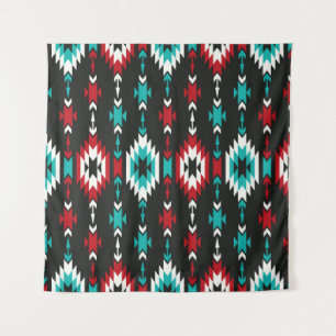 Stamm nahtlos buntes geometrisches Muster. ethnisc Wandteppich