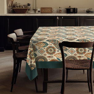 Stamm Native Ethnic Pastellfarben Federn Tischdecke