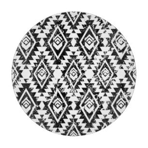 Stamm Navajo: Schwarz-weiß geometrisch. Schneidebrett