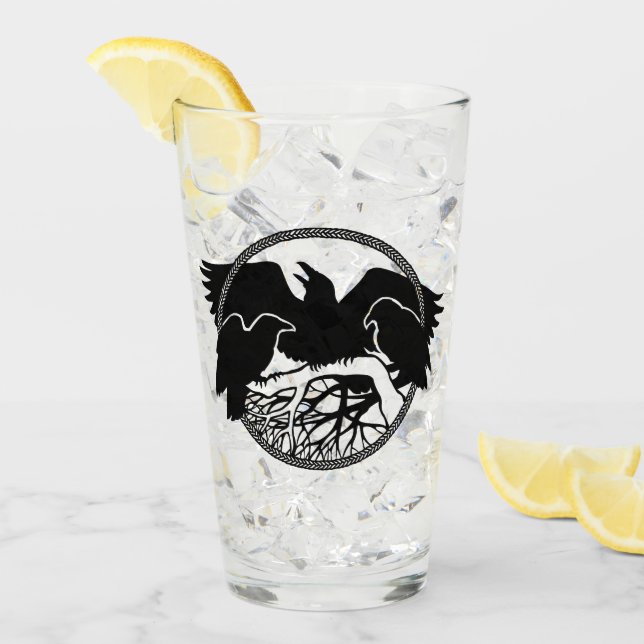 Stamm-Raven-Glas-Native-Raven-Glas personalisieren Glas (Vorderseite Ice)