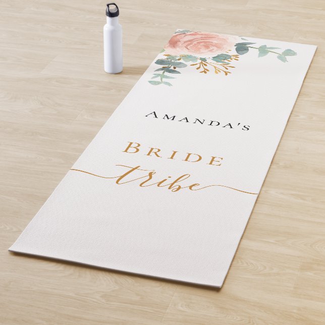 Stamm Rose Gold Blume Eukalyptus Grünpflanzen Yogamatte (Beispiel)