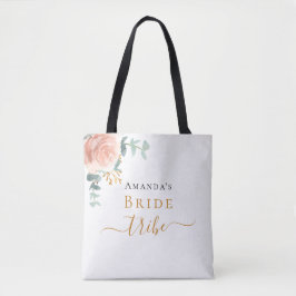 Stamm Rose Goldblume Eukalyptus Grünpflanzen Tasche
