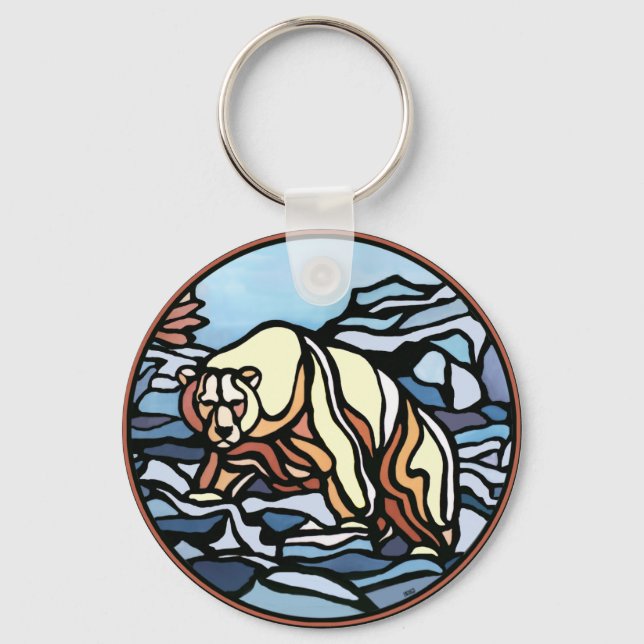 Stammbären Kunst Schlüsselkette Bärengeschenke Schlüsselanhänger (Vorderseite)