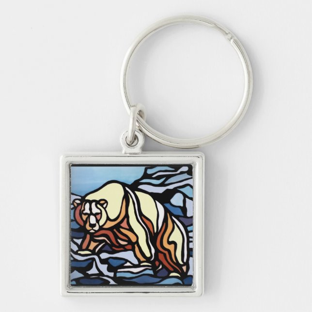 Stammbären Kunst Schlüsselkette Bärengeschenke Schlüsselanhänger (Vorne)