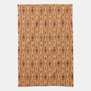 Stammbatik - Rost, Terracotta und Beige Küchentuch