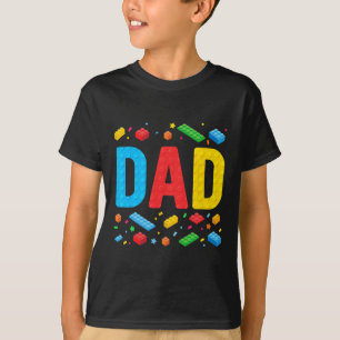 Stammbauer Gebäude Bricks Blocks Family Fathe T-Shirt