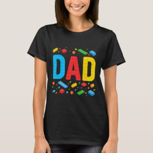 Stammbauer Gebäude Bricks Blocks Family Fathe T-Shirt