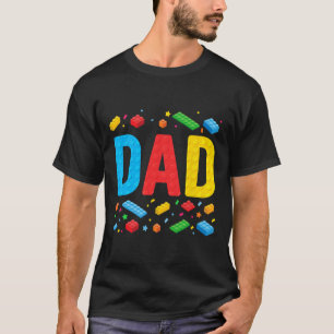 Stammbauer Gebäude Bricks Blocks Family Fathe T-Shirt