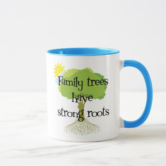 Stammbäume haben starke Wurzeln Tasse (Rechts)