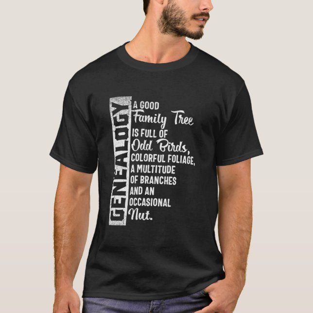 Stammbaumgenealogie für Genealoge T-Shirt (Vorderseite)