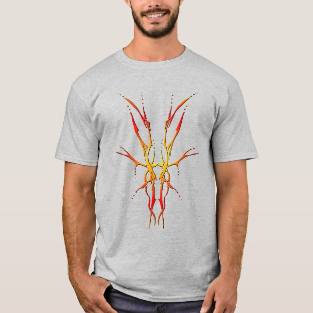 Stammbauweise für Hirschjäger in Rot T-Shirt (Vorderseite)