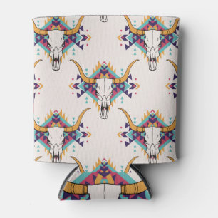 Stammebulle Schädel: Boho Nahtlos Dosenkühler
