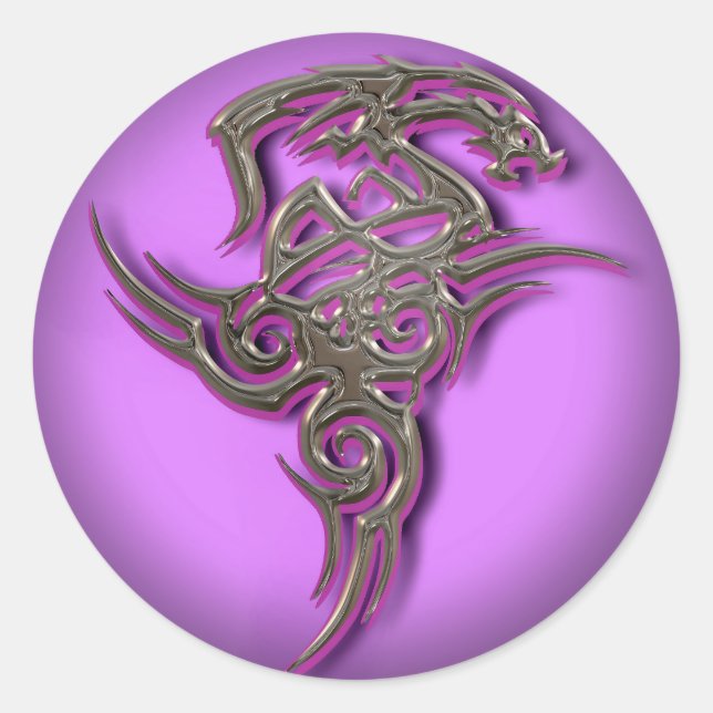 Stammedrachenkleber Runder Aufkleber (Vorderseite)