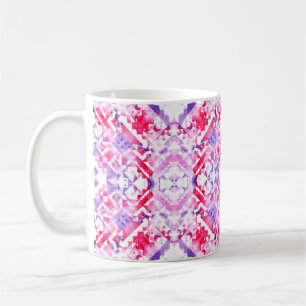 Stammenahtloses Muster. Handgemälztes Grunzwasser Kaffeetasse