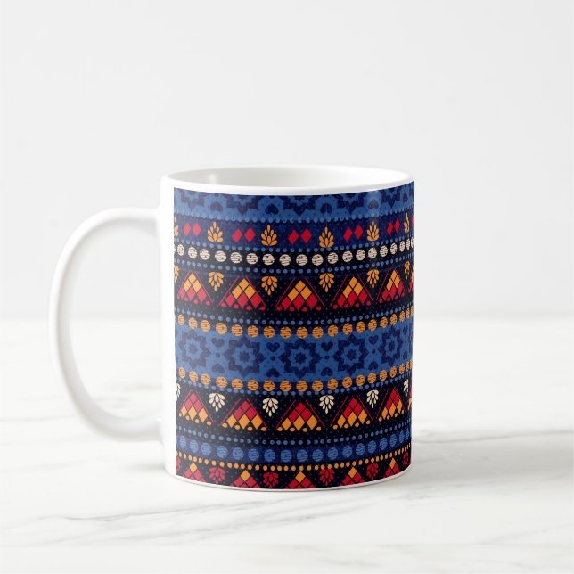 Stammenahtloses Muster. Kaffeetasse (Links)
