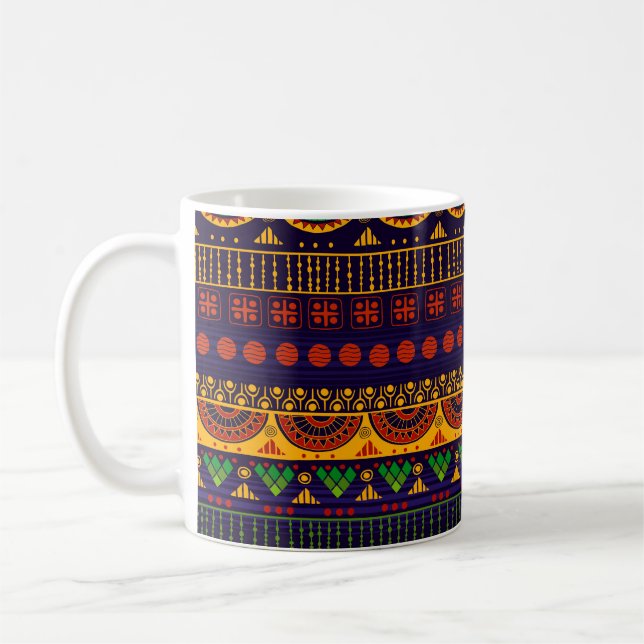 Stammenahtloses Muster.  Kaffeetasse (Links)
