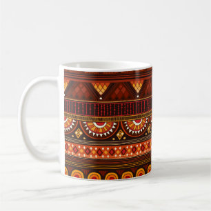 Stammenahtloses Muster. Kaffeetasse