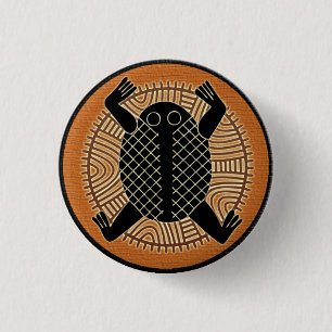 Stammes- Afrika-Knopfmaskottchenschildkröte Button