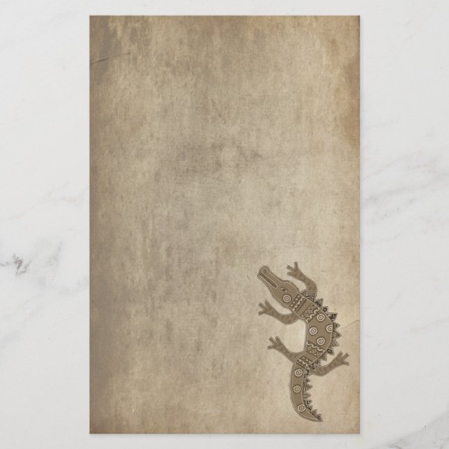 Stammes- Alligator Briefpapier (Vorderseite)