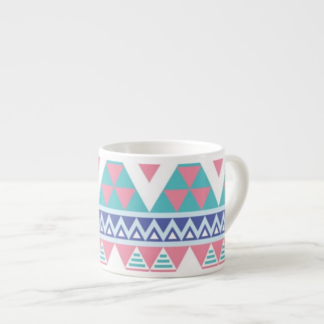 Stammes- Aztec-Farbmuster Espressotasse (Vorderseite Rechts)