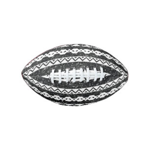 Stammes- Azteken Schwarz Glitter Weiß Geometrische Football