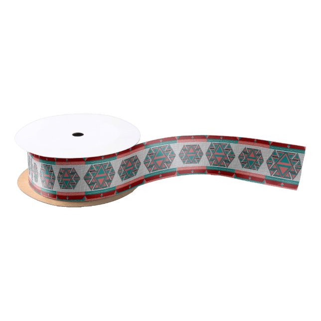 Stammes- aztekisches Muster-Satin-Band Satinband (Spule)