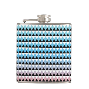 Stammes- aztekisches Ombre Muster Flachmann