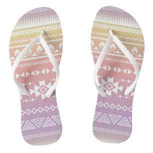 Stammes- aztekisches ombre Muster Flip Flops
