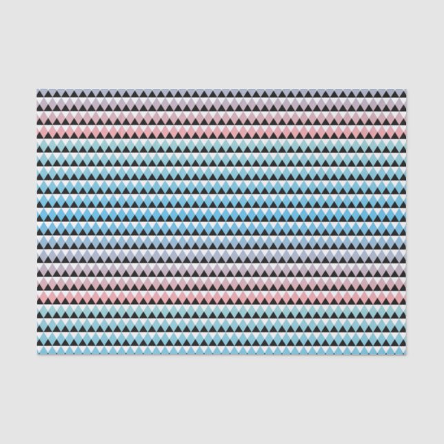 Stammes- aztekisches Ombre Muster Seidenpapier (Vorderseite)