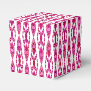 Stammes-Batik - Burgund und Fuchsia-Rosa Geschenkschachtel