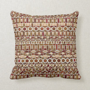 Stammes- Batik - Erdtonneutrale personen Kissen
