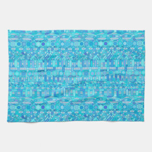Stammes- Batik - Schatten des Blaus Handtuch