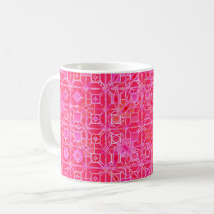 Stammes-Batik - Schattierungen von Fuchsia-Rosa Kaffeetasse