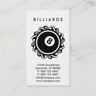Stammes-BILLIARDS Visitenkarte