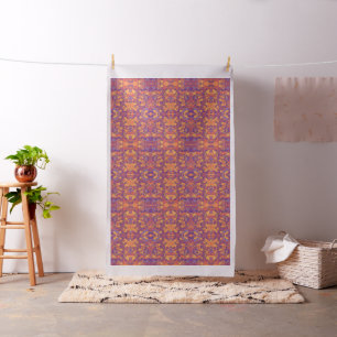 Stammes- Boho Hippie-lila orange Gelb Stoff