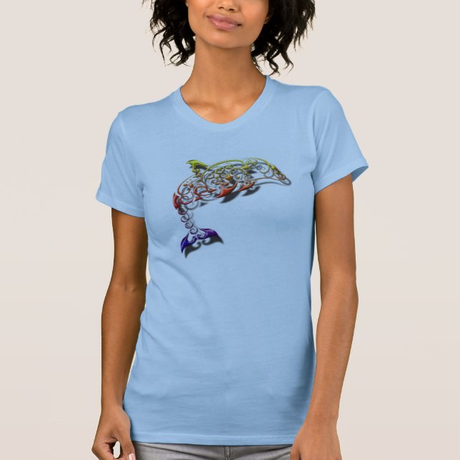 Stammes- Delphin-Shirt der Frauen T-Shirt (Vorderseite)