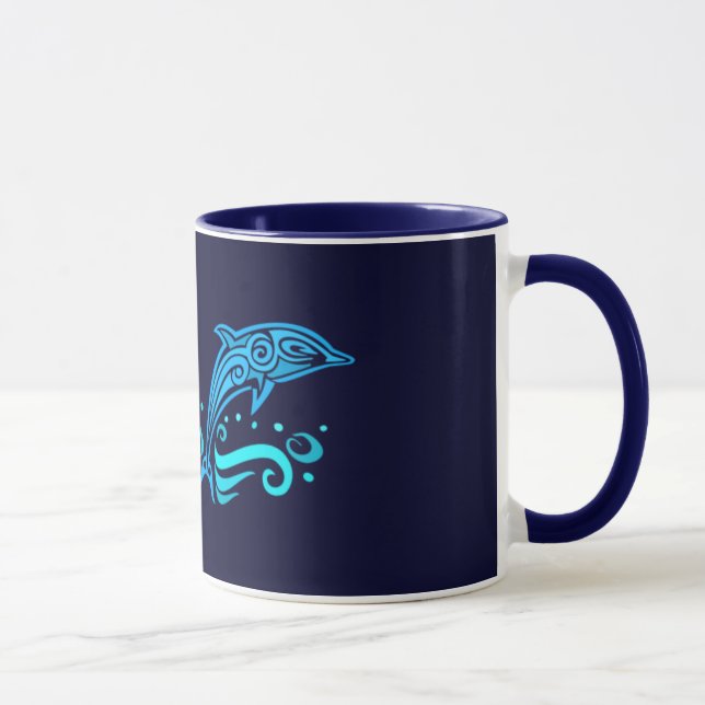 Stammes- Delphin-Tasse - wählen Sie Art u. Farbe Tasse (Rechts)