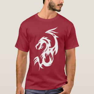 Stammes- Drache-Symbol-kurzer Hülsen-Dunkelheits- T-Shirt