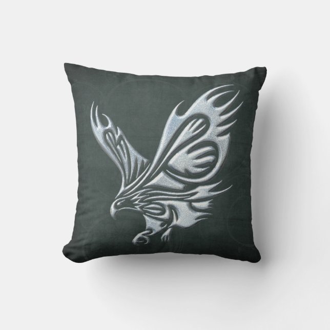 Stammes- Eagle Kissen (Vorderseite)