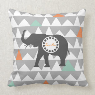Stammes- Elefant-aztekisches Kissen