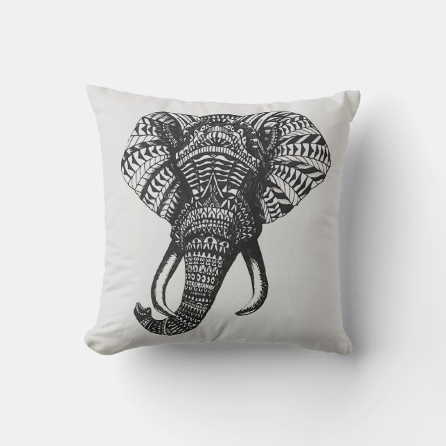 Stammes- Elefant-Kissen Kissen (Vorderseite)