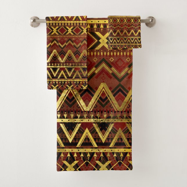 Stammes- ethnisches Boho Muster Badhandtuch Set (Insitu)