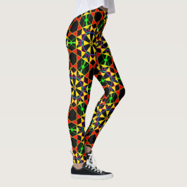 Stammes- Feier-afrikanisches rotes Schwarzes und Leggings