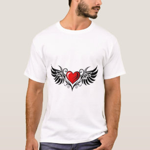 Stammes geflügeltes Herz T-Shirt