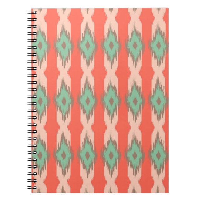 Stammes- geometrischer Diamant stripes aztekisches Notizblock (Vorderseite)